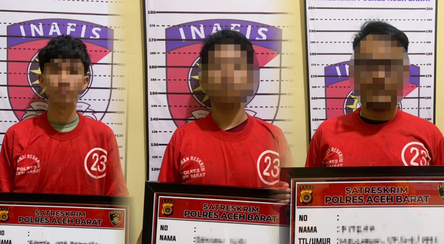 Tiga Tersangka judi online.