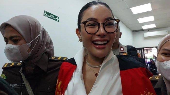 Nikita Mirzani di Pengadilan Negeri Jaksel, (Tribunnews.com/Fauzi Alamsyah).