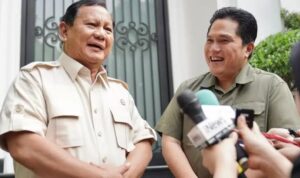 Presiden Prabowo dan Ketua Umum PSSI Erick Thohir. 