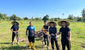 Rutan kelas II B lakukan penanaman singkong. Foto dok pribadi